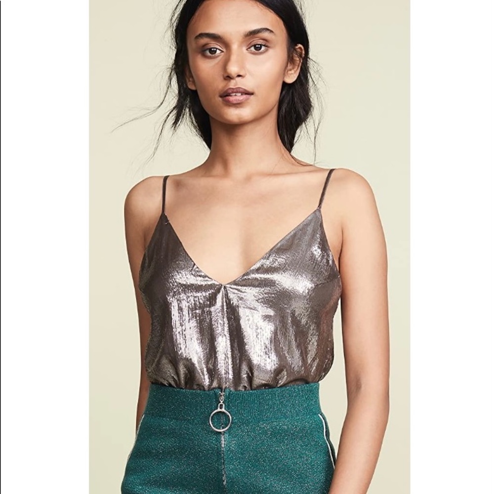CAMI NYC pewter Olivia camisole top.